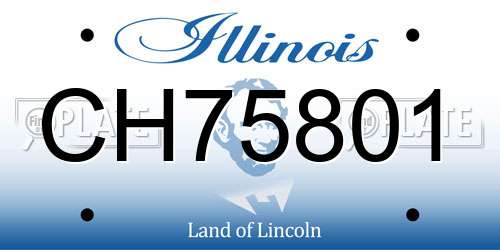 CH75801 Illinois License Plate