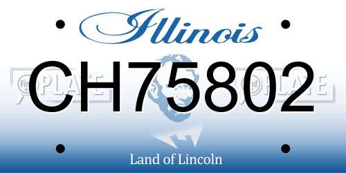 CH75802 Illinois License Plate