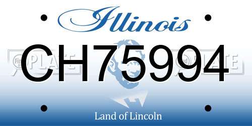 CH75994 Illinois License Plate