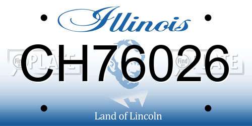CH76026 Illinois License Plate