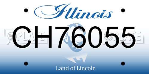 CH76055 Illinois License Plate