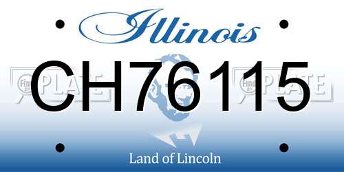 CH76115 Illinois License Plate