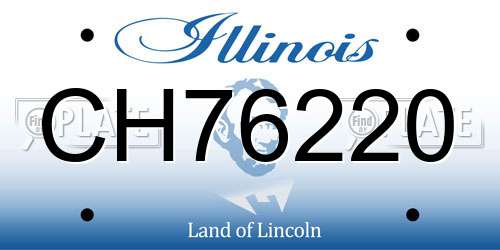 CH76220 Illinois License Plate
