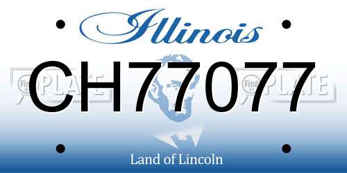 CH77077 Illinois License Plate