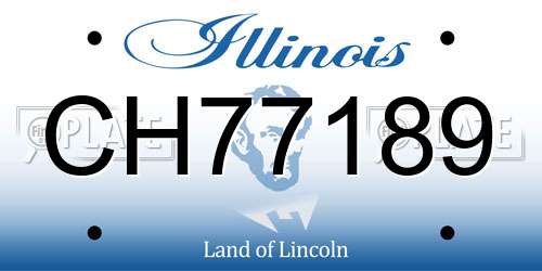CH77189 Illinois License Plate