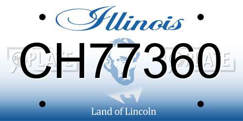 CH77360 Illinois License Plate