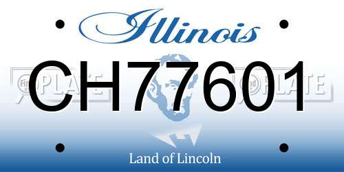CH77601 Illinois License Plate