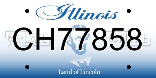 CH77858 Illinois License Plate
