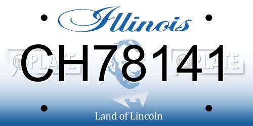 CH78141 Illinois License Plate