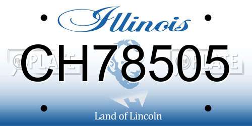 CH78505 Illinois License Plate