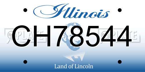 CH78544 Illinois License Plate