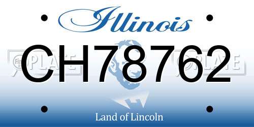 CH78762 Illinois License Plate