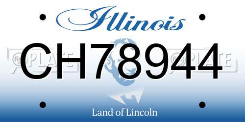 CH78944 Illinois License Plate