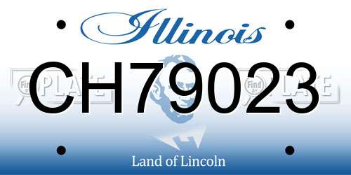 CH79023 Illinois License Plate
