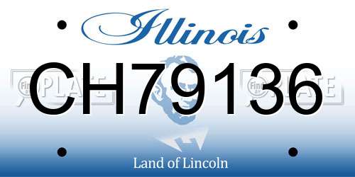 CH79136 Illinois License Plate