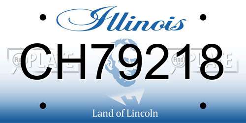 CH79218 Illinois License Plate