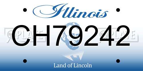 CH79242 Illinois License Plate