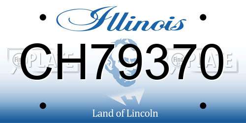 CH79370 Illinois License Plate