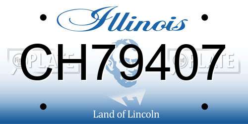 CH79407 Illinois License Plate