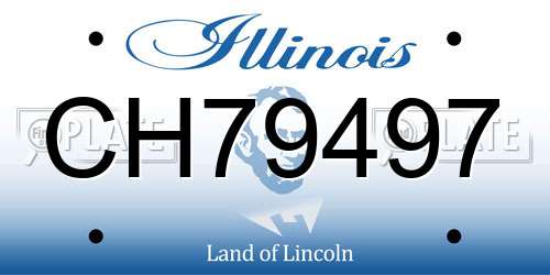 CH79497 Illinois License Plate