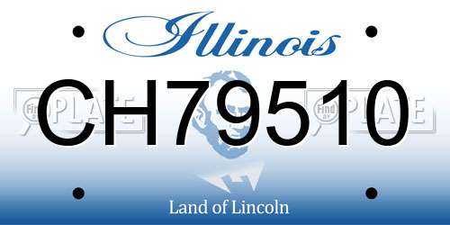 CH79510 Illinois License Plate