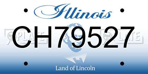 CH79527 Illinois License Plate