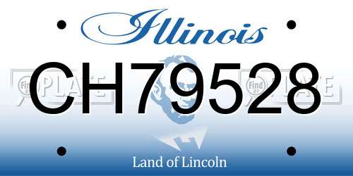CH79528 Illinois License Plate