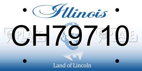 CH79710 Illinois License Plate