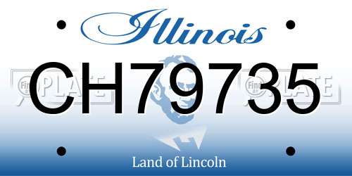 CH79735 Illinois License Plate