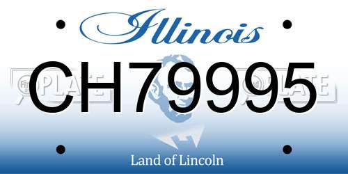 CH79995 Illinois License Plate