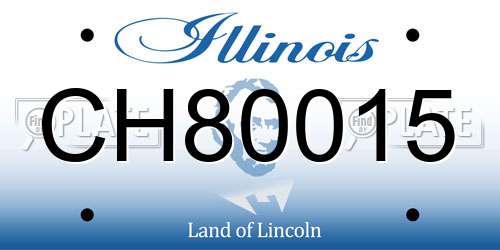 CH80015 Illinois License Plate