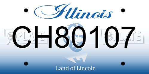 CH80107 Illinois License Plate