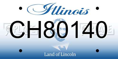 CH80140 Illinois License Plate