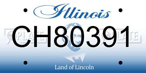 CH80391 Illinois License Plate