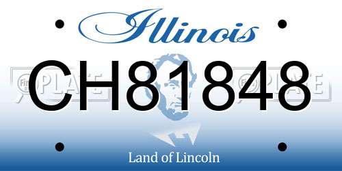 CH81848 Illinois License Plate