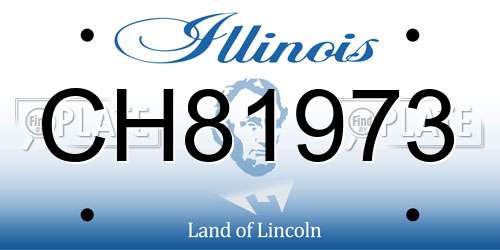 CH81973 Illinois License Plate