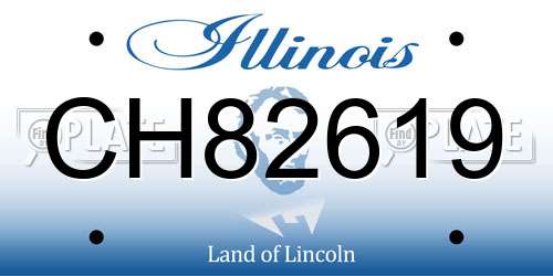 CH82619 Illinois License Plate