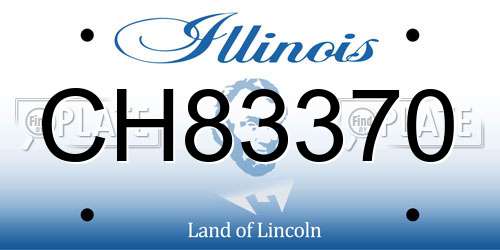 CH83370 Illinois License Plate