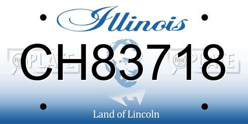 CH83718 Illinois License Plate