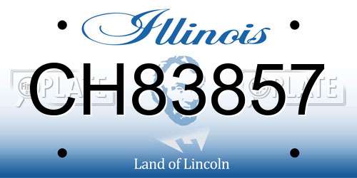 CH83857 Illinois License Plate