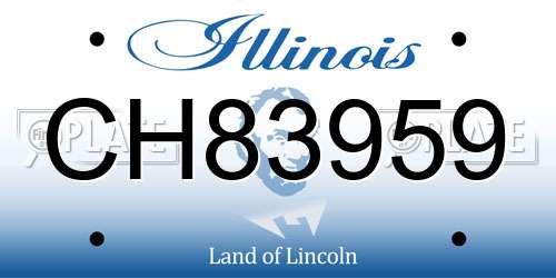 CH83959 Illinois License Plate