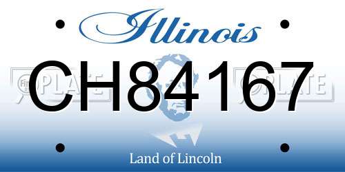 CH84167 Illinois License Plate