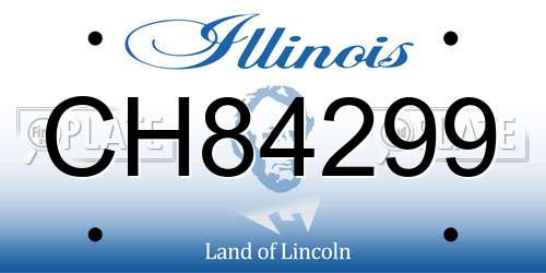 CH84299 Illinois License Plate
