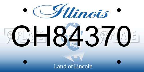 CH84370 Illinois License Plate
