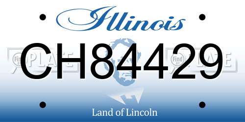 CH84429 Illinois License Plate