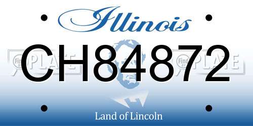 CH84872 Illinois License Plate