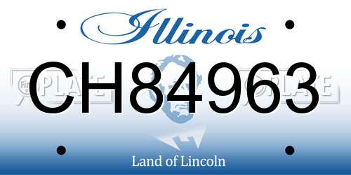 CH84963 Illinois License Plate