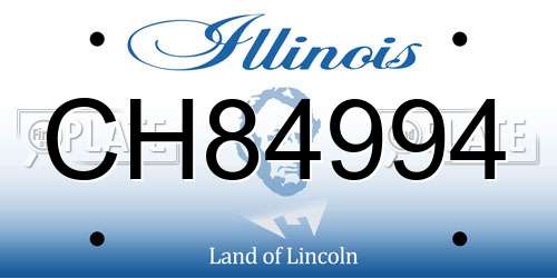 CH84994 Illinois License Plate