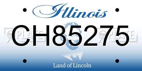 CH85275 Illinois License Plate