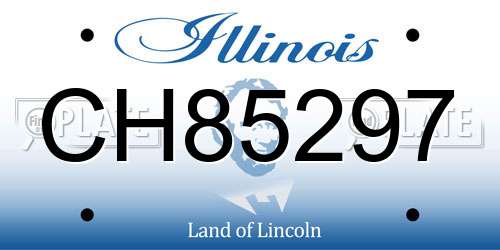CH85297 Illinois License Plate